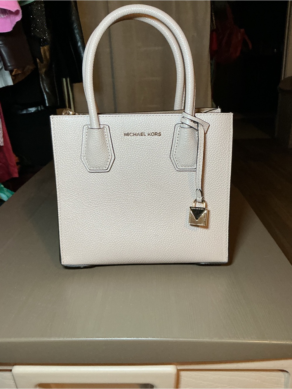 Michael Kors White Leather Mini Tote - Picture 2 of 8